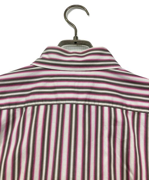 ETRO（エトロ）ETRO (エトロ) ワンポイント刺繍ストライプシャツ ピンク×ホワイト サイズ:40の古着・服飾アイテム