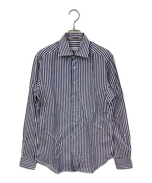 ETRO（エトロ）ETRO (エトロ) ストライプシャツ ホワイト×ブルー サイズ:39の古着・服飾アイテム