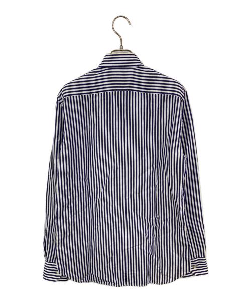 ETRO（エトロ）ETRO (エトロ) ストライプシャツ ホワイト×ブルー サイズ:39の古着・服飾アイテム