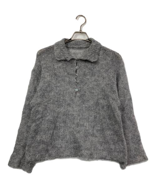 Plage（プラージュ）Plage (プラージュ) ALPACA MIX BUTTON ニット グレー サイズ:表記なしの古着・服飾アイテム