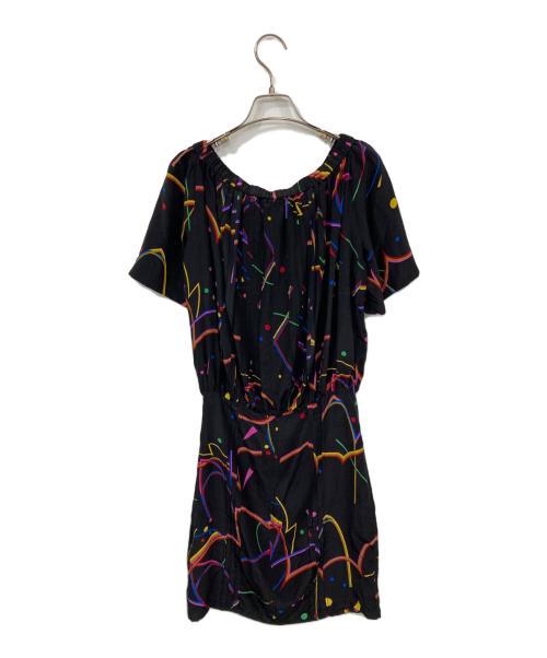 PRADA（プラダ）PRADA (プラダ) オフショルシルクワンピース ブラック サイズ:38の古着・服飾アイテム