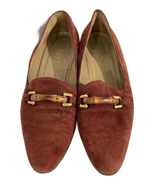 GUCCI（グッチ）GUCCI (グッチ) バンブービットスウェードローファー ブラウン サイズ:38の古着・服飾アイテム
