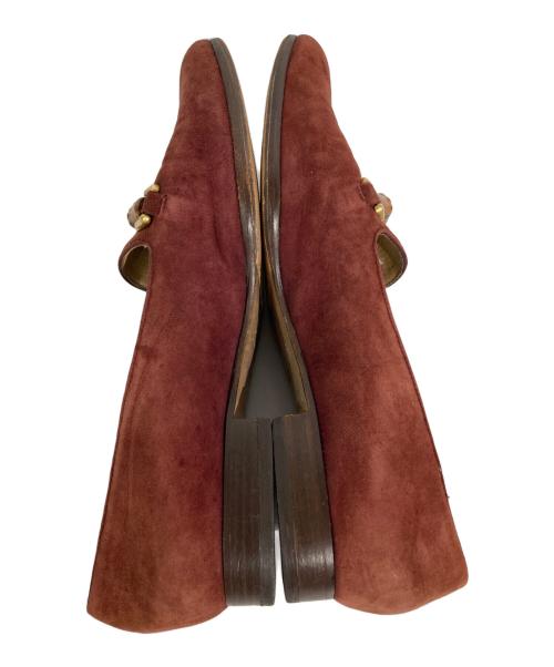 GUCCI（グッチ）GUCCI (グッチ) バンブービットスウェードローファー ブラウン サイズ:38の古着・服飾アイテム