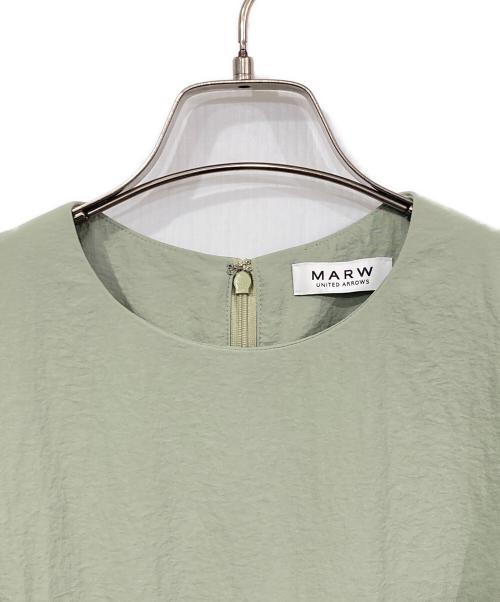 MARW UNITED ARROWS（マルゥ ユナイテッドアローズ）MARW UNITED ARROWS (マルゥ ユナイテッドアローズ) コクーン フレア ワンピース グリーン サイズ:36の古着・服飾アイテム