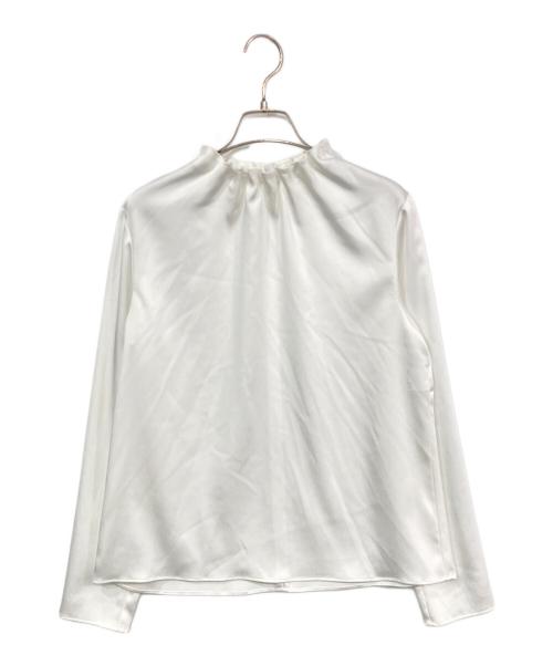 ANAYI（アナイ）ANAYI (アナイ) ハンマーサテンスタンドブラウス ホワイト サイズ:38の古着・服飾アイテム