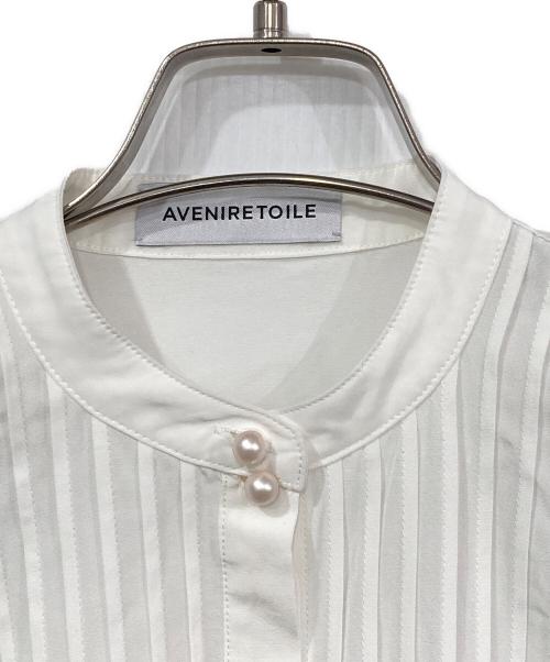 Aveniretoile（アベニールエトワール）Aveniretoile (アベニールエトワール) バルーンスリーブピンタックロングブラウス ホワイト サイズ:34の古着・服飾アイテム
