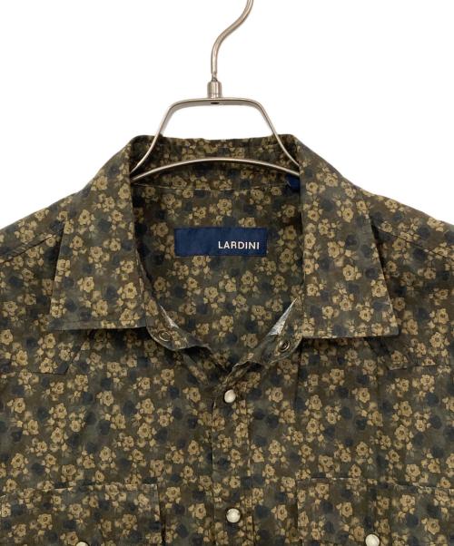 LARDINI（ラルディーニ）LARDINI (ラルディーニ) 花柄シャツ ブラウン サイズ:Mの古着・服飾アイテム