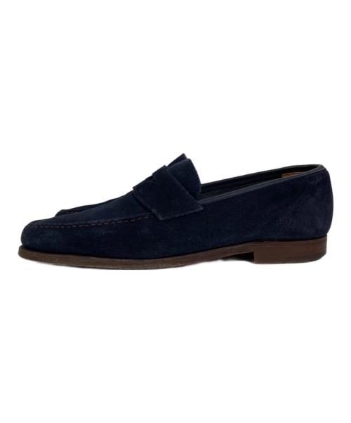 Crockett & Jones（クロケット＆ジョーンズ）Crockett & Jones (クロケット＆ジョーンズ) BARNEYS NEWYORK (バーニーズ・ニューヨーク) スエードコインローファー ネイビー サイズ:不明の古着・服飾アイテム