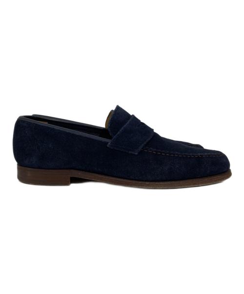 Crockett & Jones（クロケット＆ジョーンズ）Crockett & Jones (クロケット＆ジョーンズ) BARNEYS NEWYORK (バーニーズ・ニューヨーク) スエードコインローファー ネイビー サイズ:不明の古着・服飾アイテム