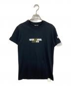 NEIGHBORHOOD×WIND AND SEAネイバーフッド×ウィンダンシー）の古着「WネームプリントTシャツ」｜ブラック