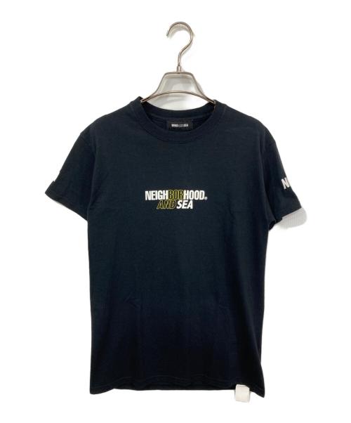 NEIGHBORHOOD（ネイバーフッド）NEIGHBORHOOD (ネイバーフッド) WIND AND SEA (ウィンダンシー) WネームプリントTシャツ ブラック サイズ:sの古着・服飾アイテム