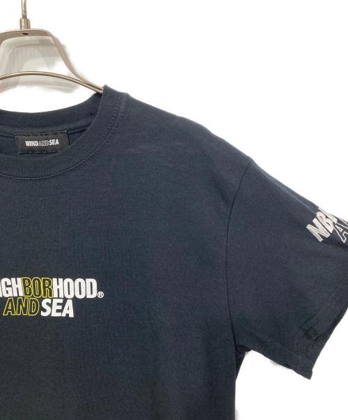 NEIGHBORHOOD（ネイバーフッド）NEIGHBORHOOD (ネイバーフッド) WIND AND SEA (ウィンダンシー) WネームプリントTシャツ ブラック サイズ:sの古着・服飾アイテム