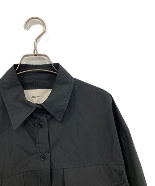 TODAYFUL（トゥデイフル）TODAYFUL (トゥデイフル) Pocket Short Shirts ブラック サイズ:FREEの古着・服飾アイテム
