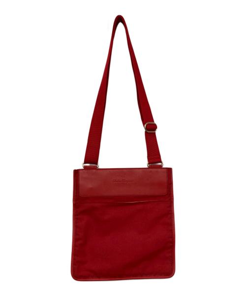 Salvatore Ferragamo（サルヴァトーレ フェラガモ）Salvatore Ferragamo (サルヴァトーレ フェラガモ) ガンチーニ柄ショルダーバッグ レッドの古着・服飾アイテム