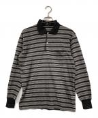 dunhillダンヒル）の古着「ウールニットポロシャツ」｜グレー×ブラック