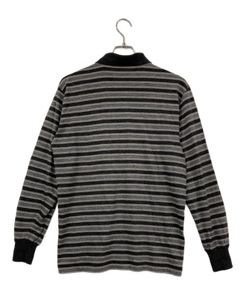 dunhill（ダンヒル）dunhill (ダンヒル) ウールニットポロシャツ グレー×ブラック サイズ:40の古着・服飾アイテム