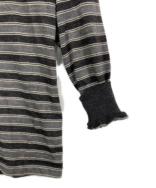 dunhill（ダンヒル）dunhill (ダンヒル) ウールニットポロシャツ グレー×ブラック サイズ:40の古着・服飾アイテム