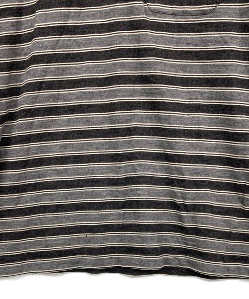 dunhill（ダンヒル）dunhill (ダンヒル) ウールニットポロシャツ グレー×ブラック サイズ:40の古着・服飾アイテム