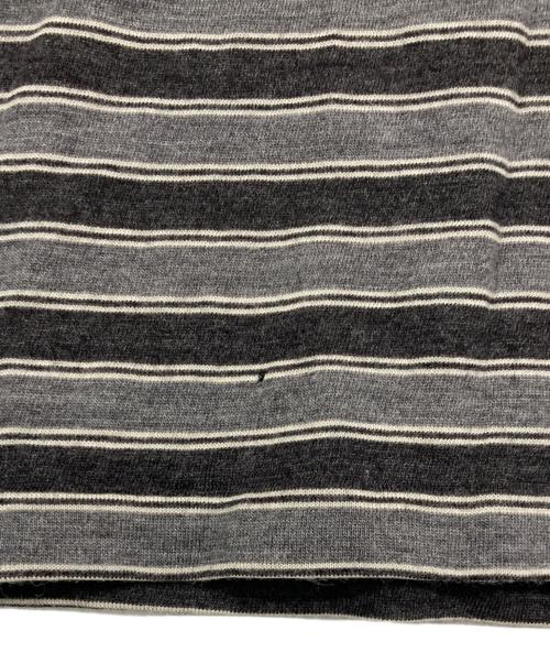 dunhill（ダンヒル）dunhill (ダンヒル) ウールニットポロシャツ グレー×ブラック サイズ:40の古着・服飾アイテム