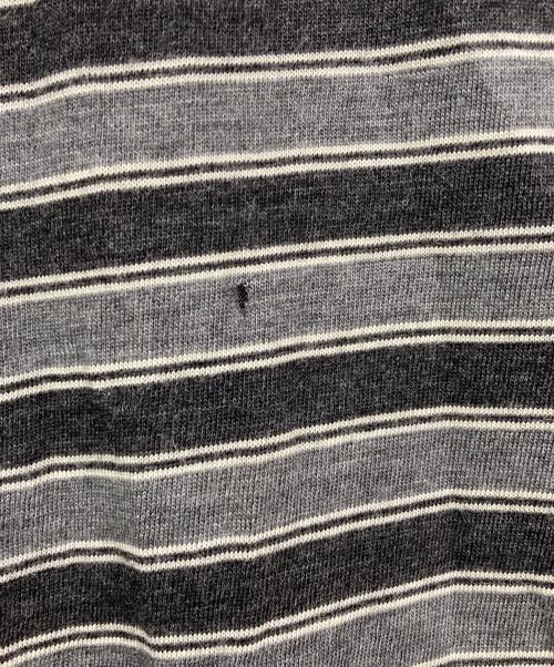 dunhill（ダンヒル）dunhill (ダンヒル) ウールニットポロシャツ グレー×ブラック サイズ:40の古着・服飾アイテム