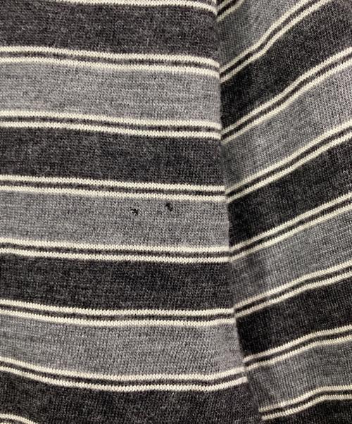 dunhill（ダンヒル）dunhill (ダンヒル) ウールニットポロシャツ グレー×ブラック サイズ:40の古着・服飾アイテム
