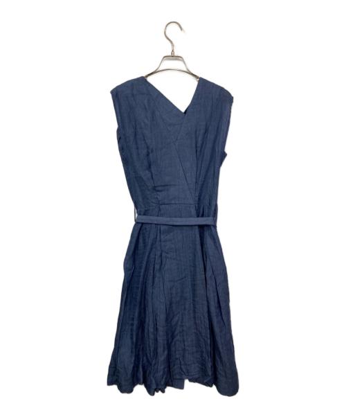 Vivienne Westwood RED LABEL（ヴィヴィアンウエストウッドレッドレーベル）Vivienne Westwood RED LABEL (ヴィヴィアンウエストウッドレッドレーベル) 変形Vネックノースリーブワンピース ブルー サイズ:40の古着・服飾アイテム