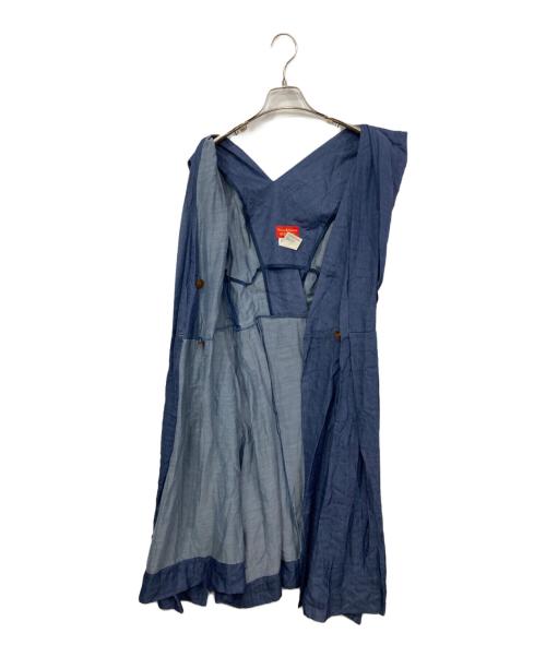 Vivienne Westwood RED LABEL（ヴィヴィアンウエストウッドレッドレーベル）Vivienne Westwood RED LABEL (ヴィヴィアンウエストウッドレッドレーベル) 変形Vネックノースリーブワンピース ブルー サイズ:40の古着・服飾アイテム