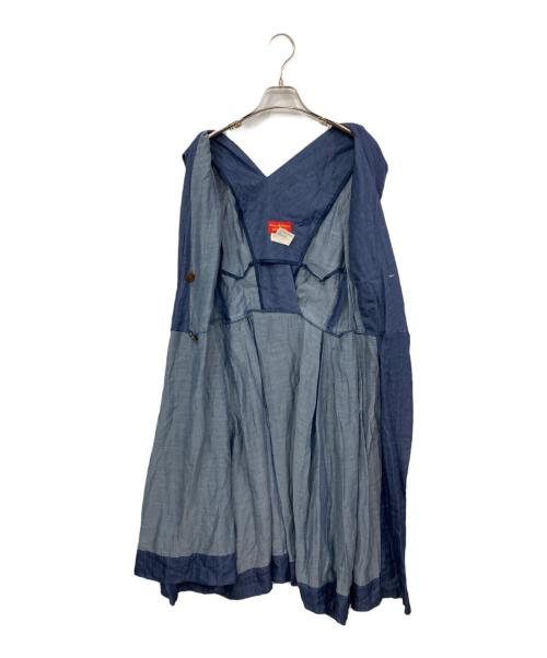 Vivienne Westwood RED LABEL（ヴィヴィアンウエストウッドレッドレーベル）Vivienne Westwood RED LABEL (ヴィヴィアンウエストウッドレッドレーベル) 変形Vネックノースリーブワンピース ブルー サイズ:40の古着・服飾アイテム