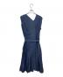 Vivienne Westwood RED LABEL (ヴィヴィアンウエストウッドレッドレーベル) 変形Vネックノースリーブワンピース ブルー サイズ:40：9000円
