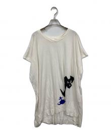 Vivienne Westwood RED LABEL（ヴィヴィアンウエストウッドレッドレーベル）の古着「グラフィックプリントカットソーワンピース」｜ホワイト