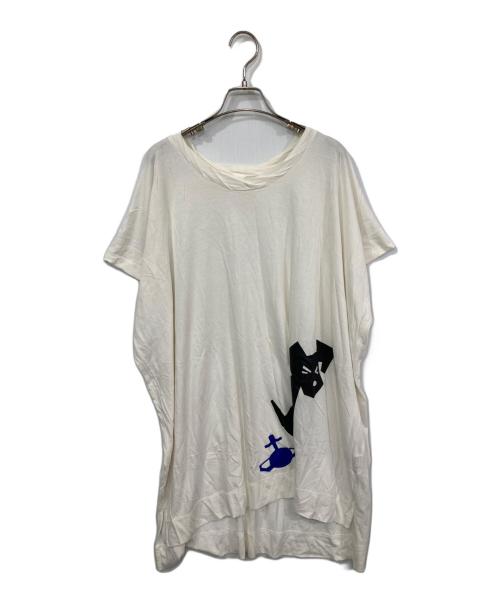 Vivienne Westwood RED LABEL（ヴィヴィアンウエストウッドレッドレーベル）Vivienne Westwood RED LABEL (ヴィヴィアンウエストウッドレッドレーベル) グラフィックプリントカットソーワンピース ホワイト サイズ:2の古着・服飾アイテム