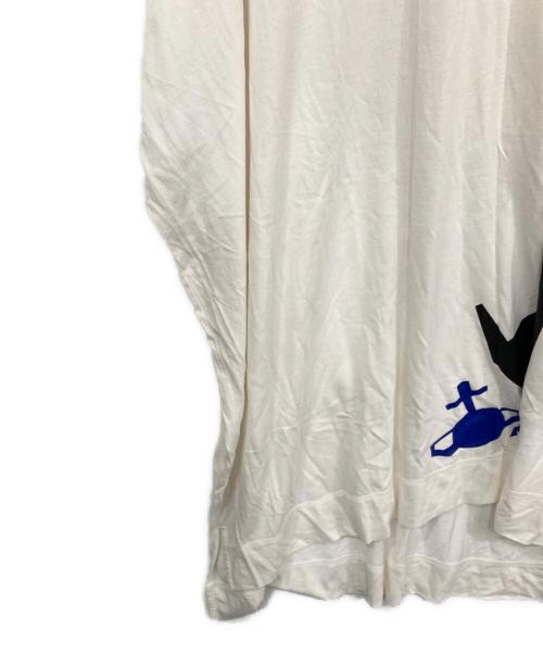 Vivienne Westwood RED LABEL（ヴィヴィアンウエストウッドレッドレーベル）Vivienne Westwood RED LABEL (ヴィヴィアンウエストウッドレッドレーベル) グラフィックプリントカットソーワンピース ホワイト サイズ:2の古着・服飾アイテム