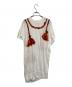 Vivienne Westwood RED LABEL (ヴィヴィアンウエストウッドレッドレーベル) タッセルプリントカットソーワンピース ホワイト×レッド サイズ:2：5000円