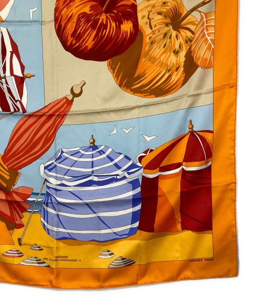 HERMES（エルメス）HERMES (エルメス) シルクスカーフ オレンジの古着・服飾アイテム