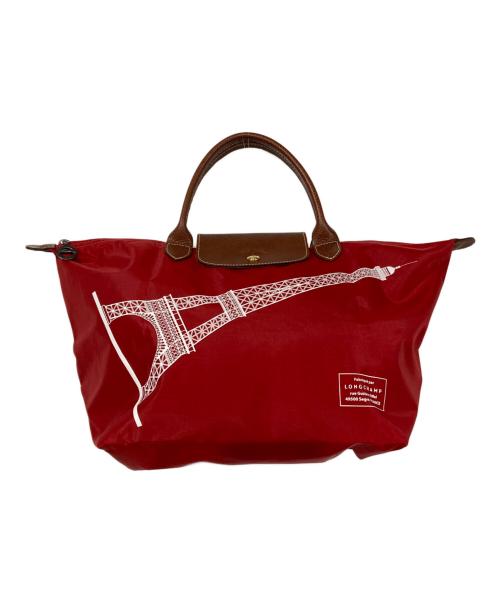 LONGCHAMP（ロンシャン）LONGCHAMP (ロンシャン) ル・プリアージュトートバッグ(M) レッドの古着・服飾アイテム