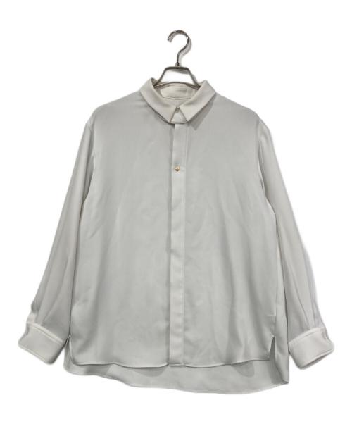 CULLNI（クルニ）CULLNI (クルニ) Double Satin Chin Tab Shirt ホワイト サイズ:1の古着・服飾アイテム