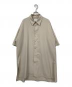 Lui'sルイス）の古着「半袖ロングシャツ」｜ベージュ