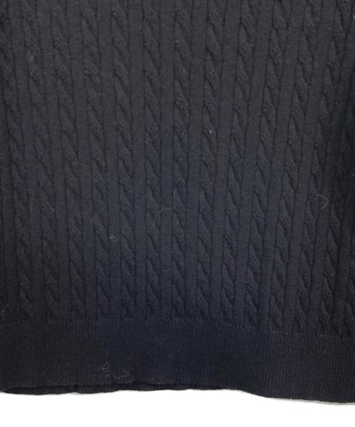 POLO RALPH LAUREN（ポロ・ラルフローレン）POLO RALPH LAUREN (ポロ・ラルフローレン) ケーブル半袖ニット ブラック サイズ:Mの古着・服飾アイテム