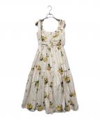 HER LIP TOハーリップトゥ）の古着「Capri Lemon Print Dress」｜ホワイト
