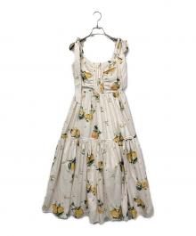 HER LIP TO（ハーリップトゥ）の古着「Capri Lemon Print Dress」｜ホワイト