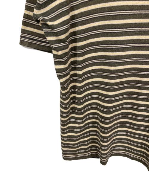 Hysteric Glamour（ヒステリックグラマー）Hysteric Glamour (ヒステリックグラマー) ボーダーTシャツ カーキ×ベージュ サイズ:Ｓの古着・服飾アイテム