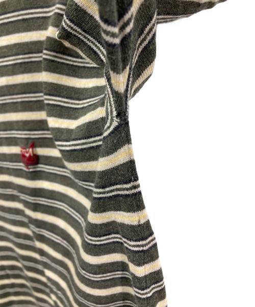 Hysteric Glamour（ヒステリックグラマー）Hysteric Glamour (ヒステリックグラマー) ボーダーTシャツ カーキ×ベージュ サイズ:Ｓの古着・服飾アイテム