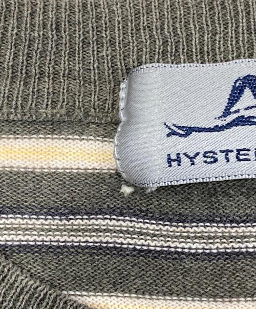 Hysteric Glamour（ヒステリックグラマー）Hysteric Glamour (ヒステリックグラマー) ボーダーTシャツ カーキ×ベージュ サイズ:Ｓの古着・服飾アイテム