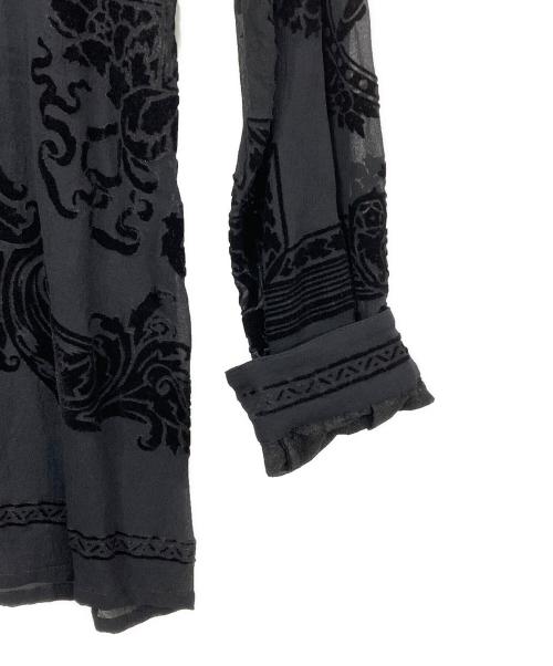 GIANNI VERSACE（ジャンニ・ヴェルサーチ）GIANNI VERSACE (ジャンニ・ヴェルサーチ) バロコ柄シルクレースシャツ ブラック サイズ:表記無しの古着・服飾アイテム