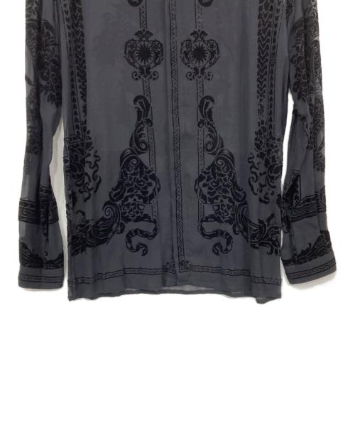 GIANNI VERSACE（ジャンニ・ヴェルサーチ）GIANNI VERSACE (ジャンニ・ヴェルサーチ) バロコ柄シルクレースシャツ ブラック サイズ:表記無しの古着・服飾アイテム