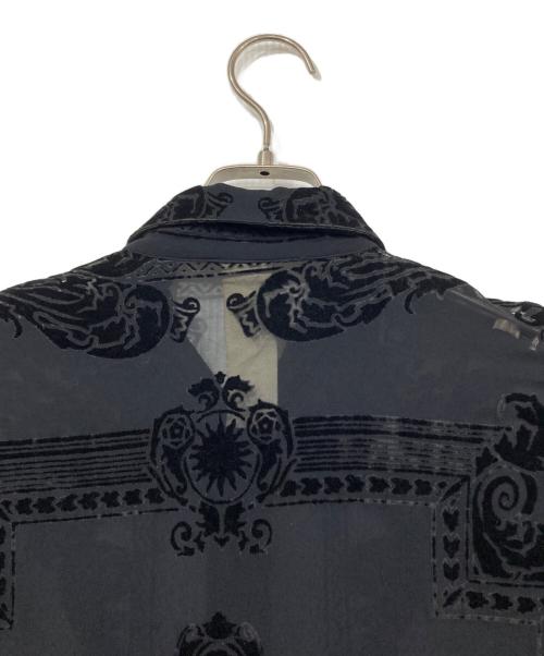 GIANNI VERSACE（ジャンニ・ヴェルサーチ）GIANNI VERSACE (ジャンニ・ヴェルサーチ) バロコ柄シルクレースシャツ ブラック サイズ:表記無しの古着・服飾アイテム
