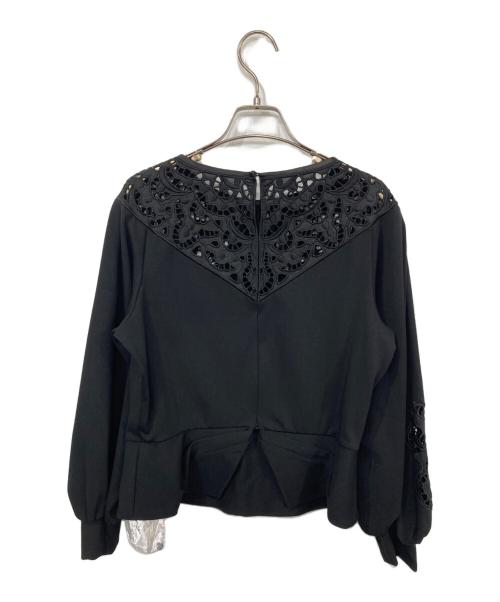 HER LIP TO（ハーリップトゥ）Her lip to (ハーリップトゥ) Leaf Lace Trimmed Pullover ブラック サイズ:M 未使用品の古着・服飾アイテム