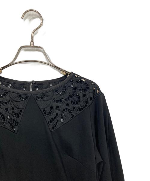HER LIP TO（ハーリップトゥ）Her lip to (ハーリップトゥ) Leaf Lace Trimmed Pullover ブラック サイズ:M 未使用品の古着・服飾アイテム