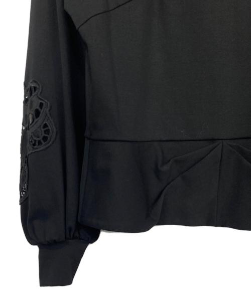 HER LIP TO（ハーリップトゥ）Her lip to (ハーリップトゥ) Leaf Lace Trimmed Pullover ブラック サイズ:M 未使用品の古着・服飾アイテム