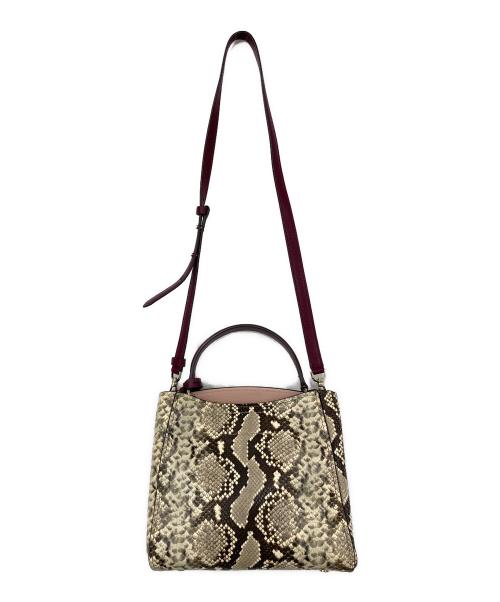 Kate Spade（ケイトスペード）Kate Spade (ケイトスペード) パイソン柄ショルダーバッグ ベージュの古着・服飾アイテム
